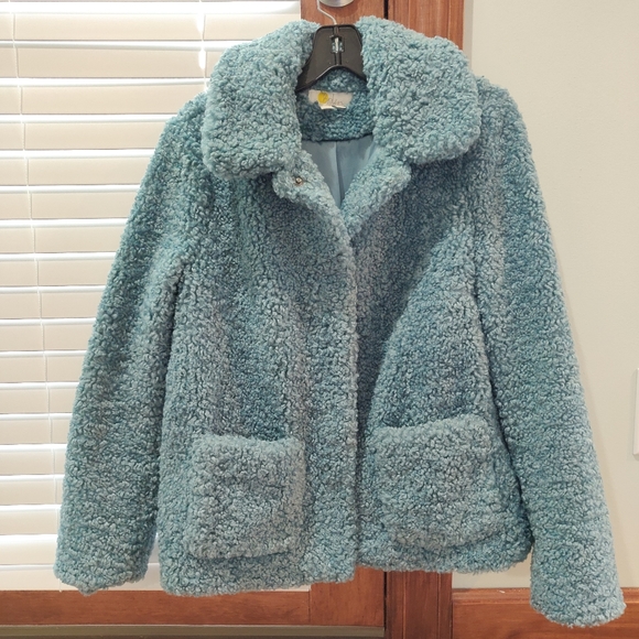Boden Jackets & Blazers - Boden aqua/blue cozy jacket sz 8